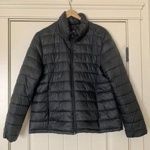 GAP Puffer Jacket, Lightweight, True Black, Size XXL